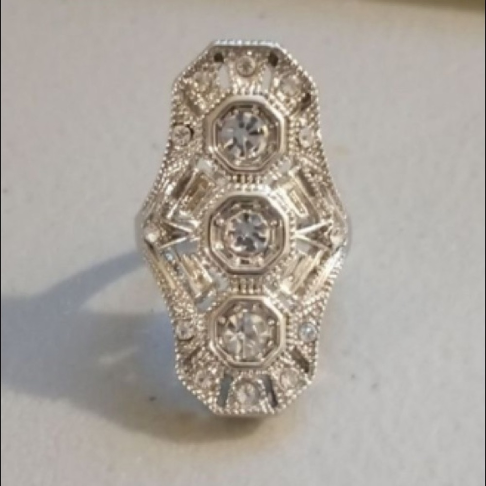 STERLING SILVER TRUE VITAGE STYLE RING - Picture 10 of 12